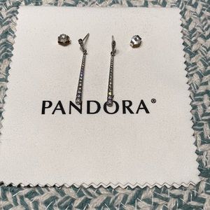 Authentic Pandora sterling silver earrings